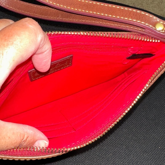 Dooney & Bourke Brown Leather Wristlet - Picture 3 of 5